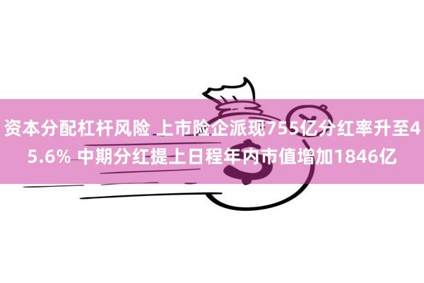 资本分配杠杆风险 上市险企派现755亿分红率升至45.6% 中期分红提上日程年内市值增加1846亿