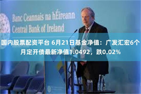 国内股票配资平台 6月21日基金净值：广发汇宏6个月定开债最新净值1.0492，跌0.02%