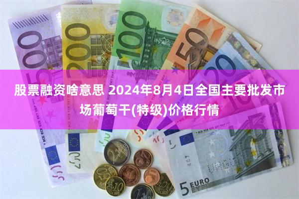 股票融资啥意思 2024年8月4日全国主要批发市场葡萄干(特级)价格行情