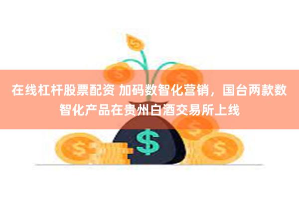 在线杠杆股票配资 加码数智化营销，国台两款数智化产品在贵州白酒交易所上线